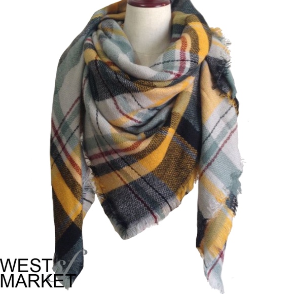 West Market SF Accessories - 🍂 Plaid Blanket Scarf